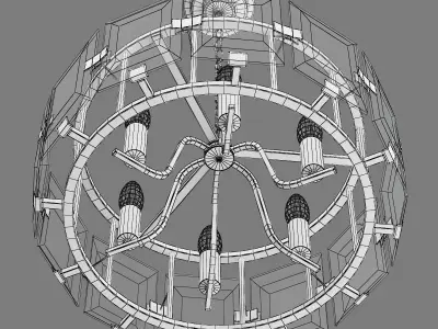 713267 Novara Lightstar hanging chandelier 3D model