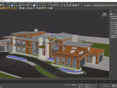 Winter Villa Exterior Design 3D model