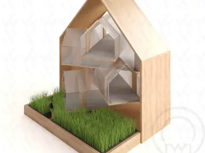 Cat House Low-poly 3D model