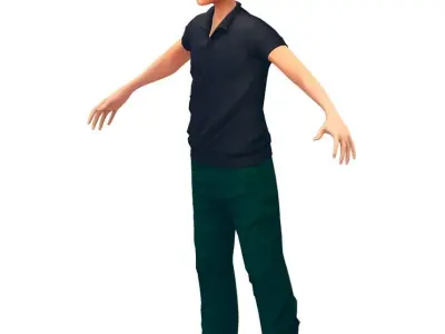 Cartoon High Poly Subdivision Avatar 013 Low-poly 3D model