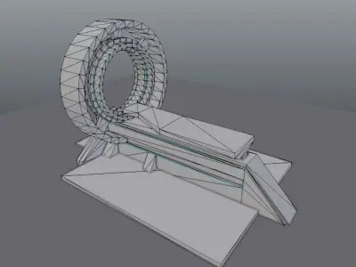 Sci Fi Body Scanner Low-poly 3D model