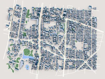 Shitennoji Temple Osaka Japan 3D model