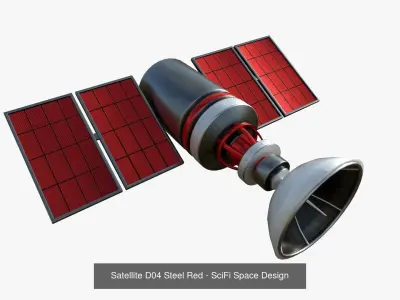 10 Satellite D Collection - SciFi Space Design 3D Model Pack