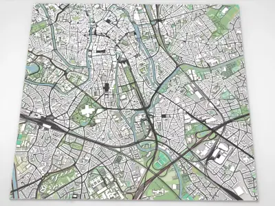  Cityscape Gent Belgium 3D model