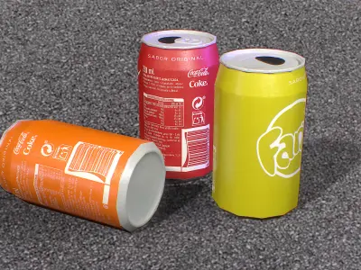 Coca-cola Can Free low-poly 3D model