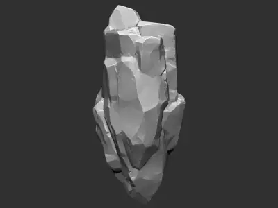 3D Suspended Mountain Zbrush sculpt 3D model
