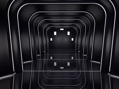 Sci Fi Tunnel 3D model 33