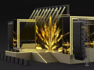 Concert Stage 11 3D model purchase