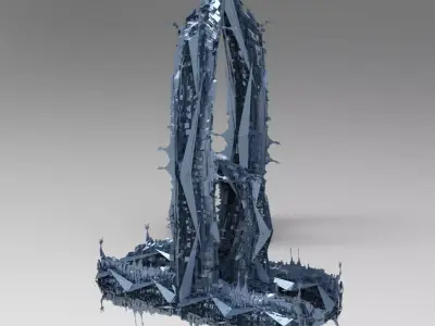 Hydra cult stone ruin  3D model