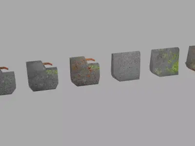 Concrete Barrier Type 1 Low-poly 3D model buy