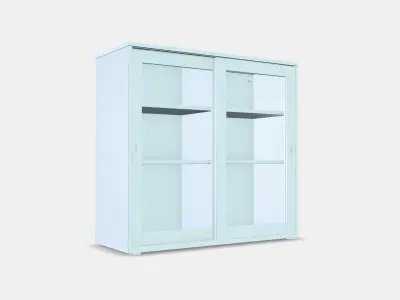 VIHALS Cabinet with sliding glass doors 3D model