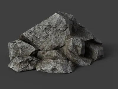 Rock 6-6 Low-poly 3D model