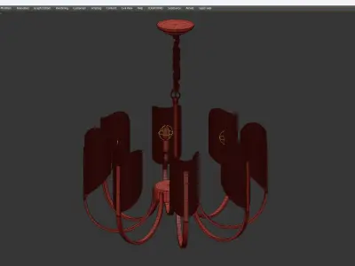 RUBY chandelier Low-poly 3D model