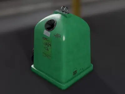 Recycling container D Low-poly 3D model