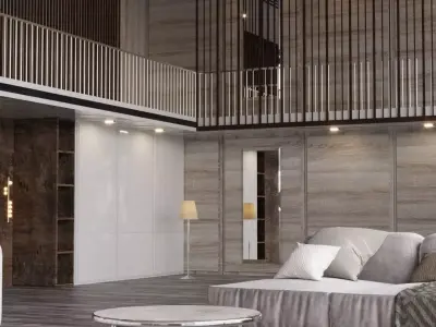 Interior Living Room Scene 2 3D model