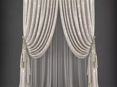 Curtain Low-poly 3D model 127
