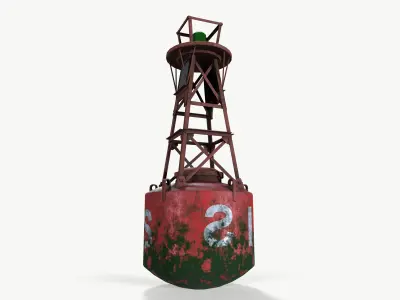 River Buoy Low-poly 3D model