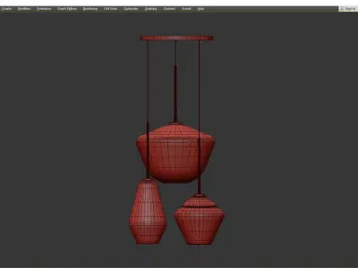 FEN GLASS RETRO Low-poly 3D model