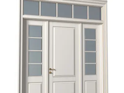 French Interior doors in classic style 3D model