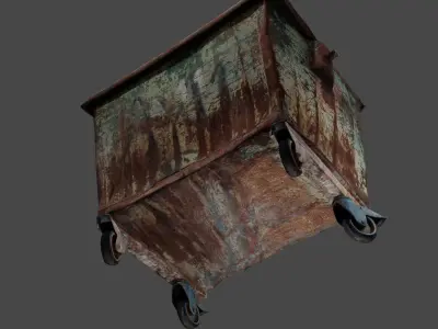 Realistic Low-Poly Dumpster  Scan Low-poly 3D model