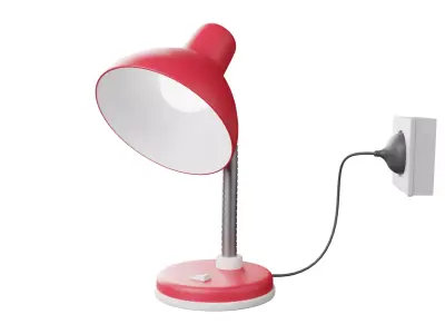 3D Study Lamp With Rig 3D model