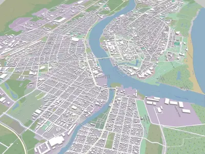 Cityscape Parnu Estonia 3D model