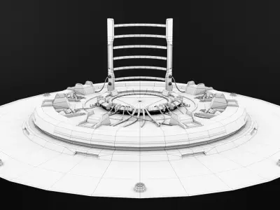011 Scifi Lifting Platform Low-poly 3D model