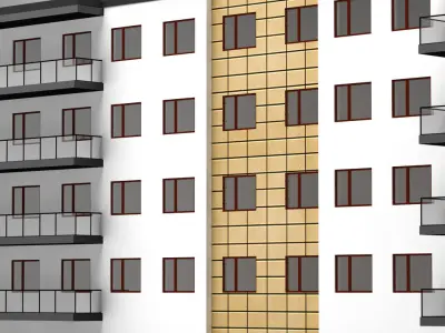 Apartment building 3D model