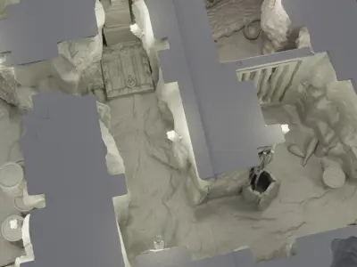 Small Bandit Hideout Tabletop Terrain 28 MM 3D print model