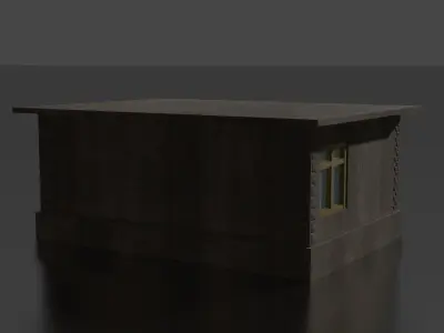 city house low-poly Low-poly 3D model 5