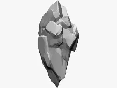 3D Suspended Mountain Zbrush sculpt 3D model