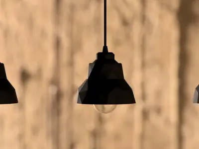 hangar03 hanging lamp 3D print model