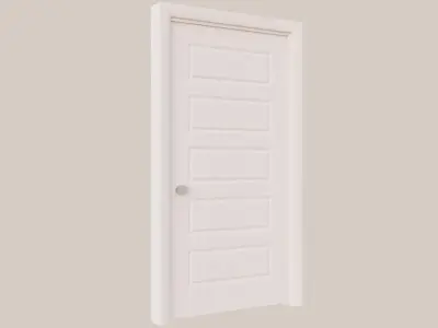 Five Panel Interior Door 3D model