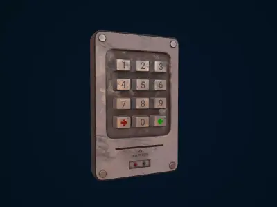 Keypad Lock Low-poly 3D model