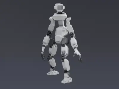 Robot - Operator 008 Low-poly 3D model