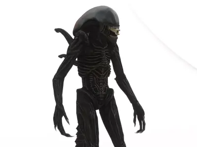 Xenomorph 3D Model  Sci-Fi Horror  Rigged Game-Ready Low-poly 3D model