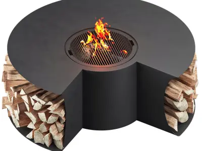 table fireplace 3D model