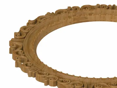 Carved picture frame STL 3D model 134