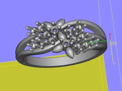 150218 R cl flowers with gems 3D print model
