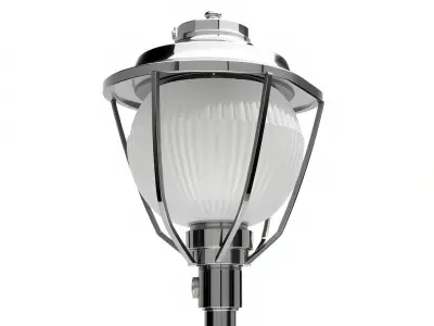 Art Deco Street Light Chrome Design model pack Low-poly 3D model