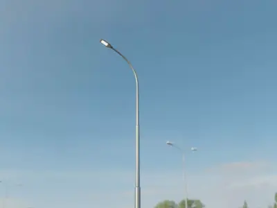 Street Light 12 version 11 6m with pole 1 Low-poly 3D model