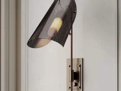 Tulle Wall Lamp in Brass by Blueprint Lighting 3D model
