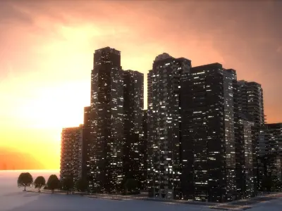 City Block Type B17 3D model