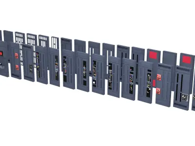 Death Star hallway walls and doors - 1-12 scale Blackseries 3D Model Pack