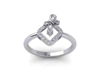 Light Weight Engagement Ring 3d Model  3D print model