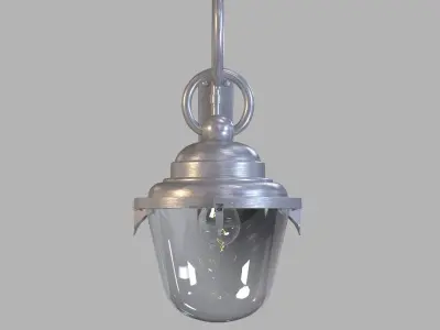 SAVOY OUTDOOR WALL LIGHT WITH GLASS SHADE ANTIQUE SILVER 3D model