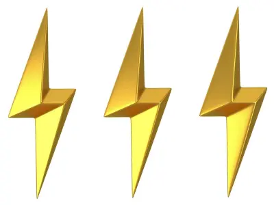 Lightning symbol 01 3D model