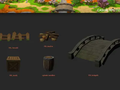 Casual RPG Environment 03 Low-poly 3D model