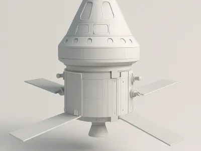 Orion 3d capsule Low-poly 3D model