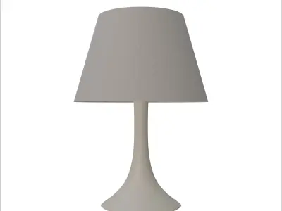 White Bedside Lamp Series 03 3D model